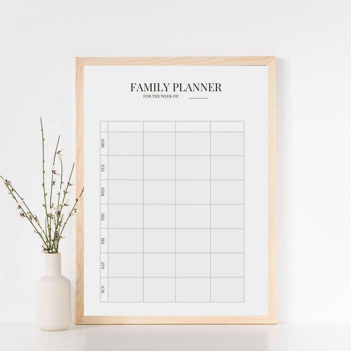 Weekly Family Planner Poster