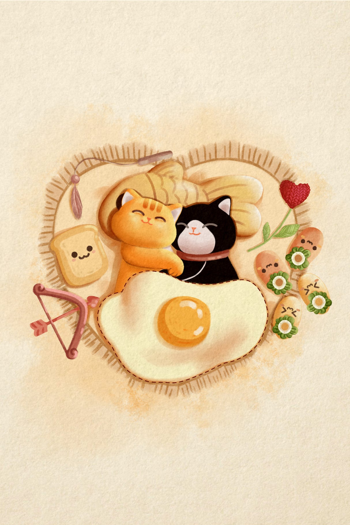 Cats in love Poster och Canvastavla