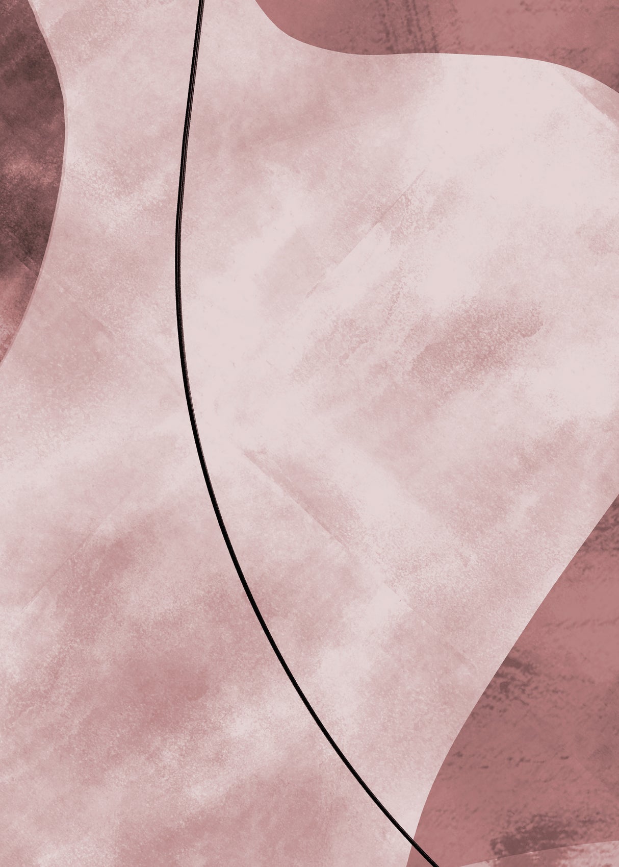 Abstract Shapes Pink Poster och Canvastavla