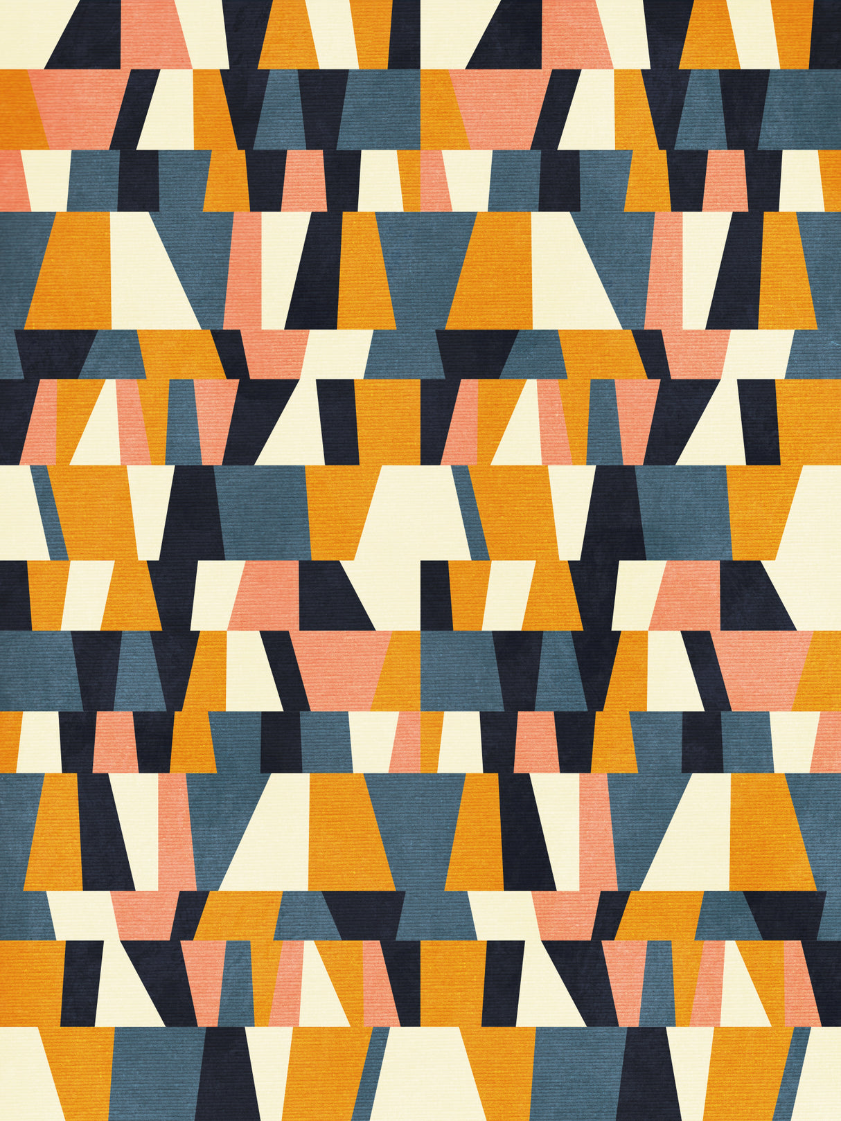 Rainbow Plus Shapes Blue Mustard14 Poster och Canvastavla