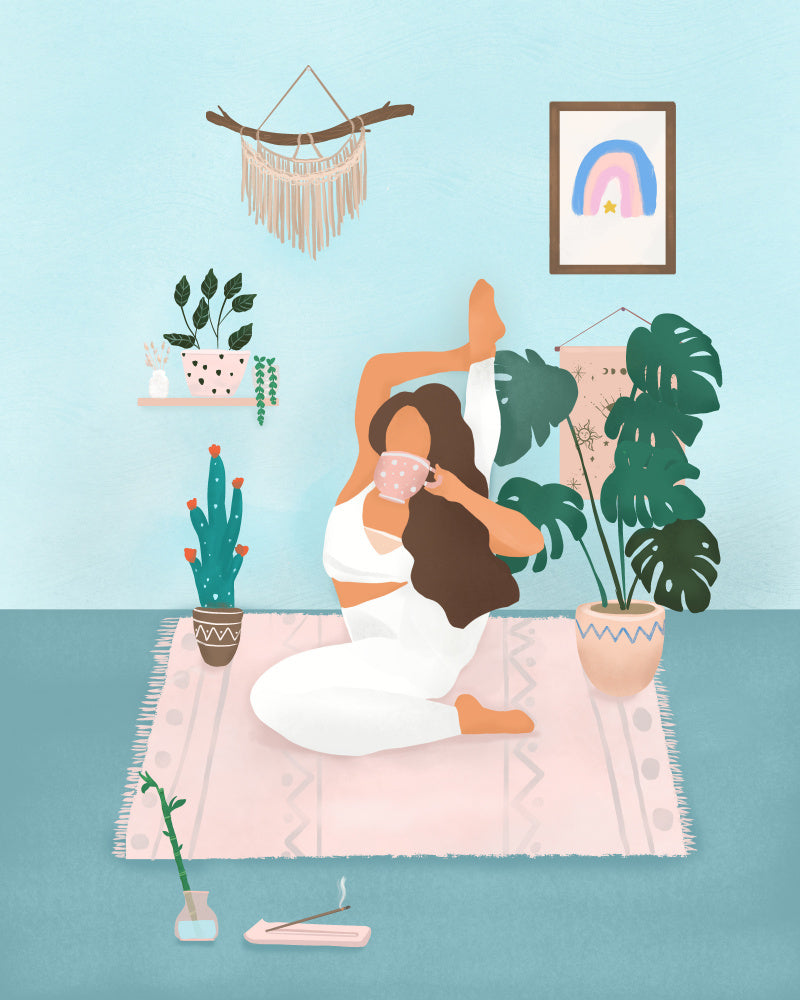 Yoga Time Poster PL Kitchen poster eller kökstavla