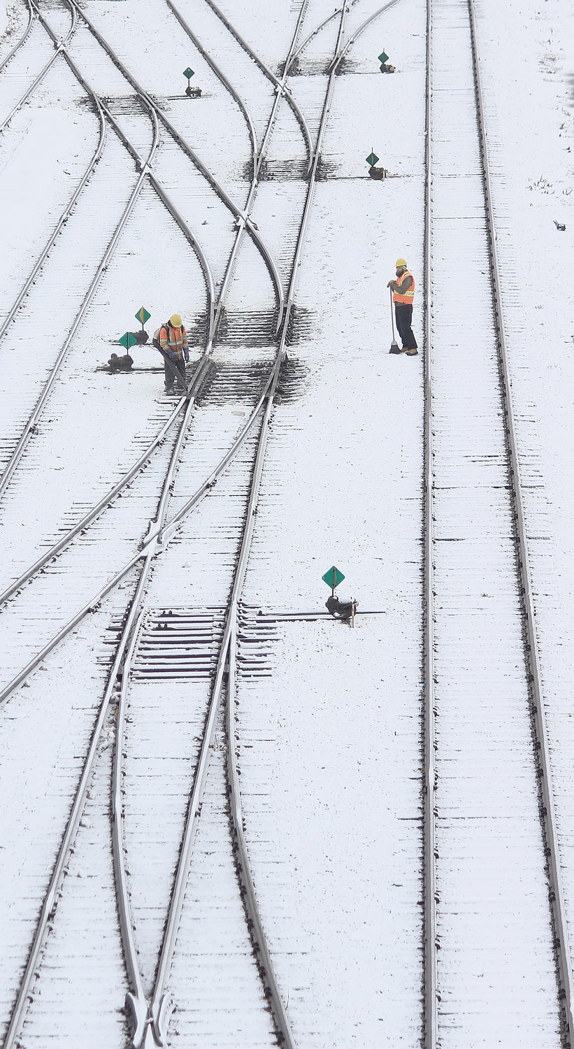 Railroad switch workers Poster och Canvastavla