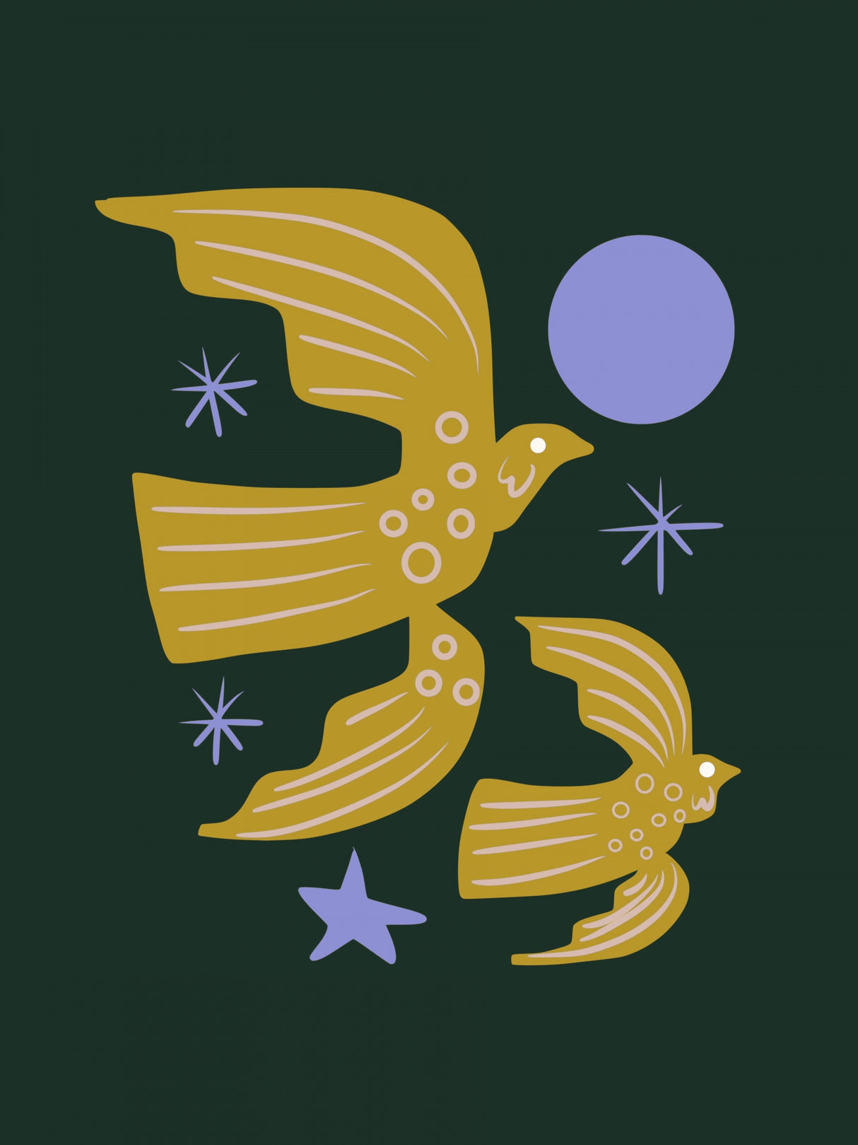 Nocturnal Dove Poster och Canvastavla