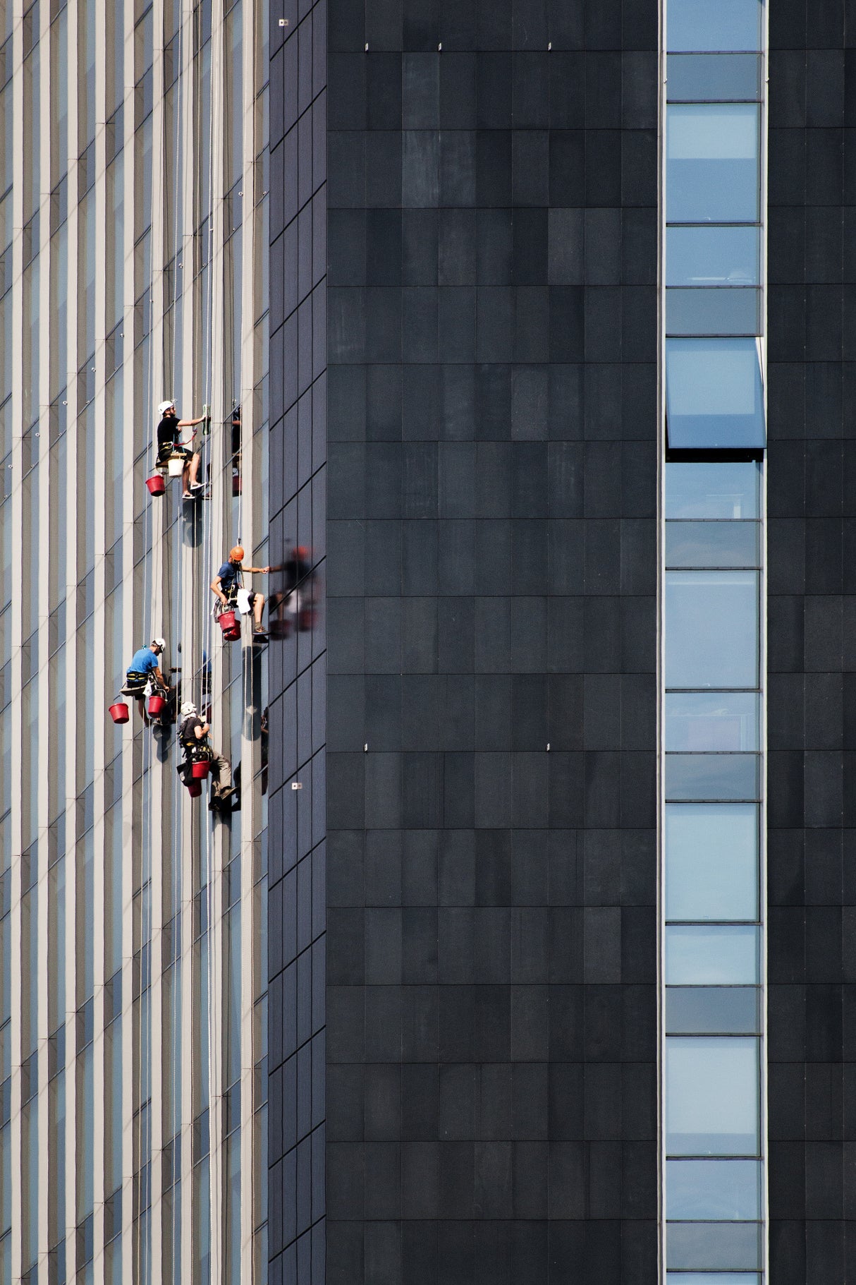 Window cleaners Poster och Canvastavla