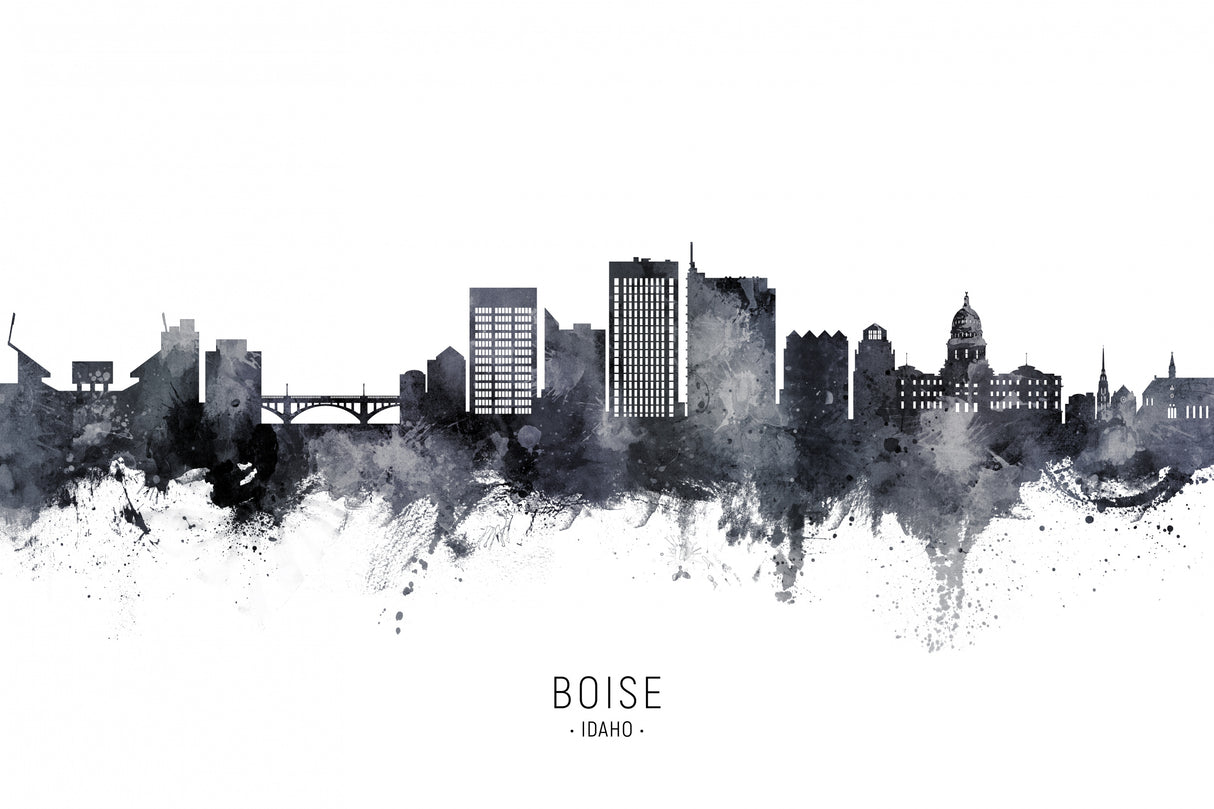 Boise Idaho Skyline Poster och Canvastavla