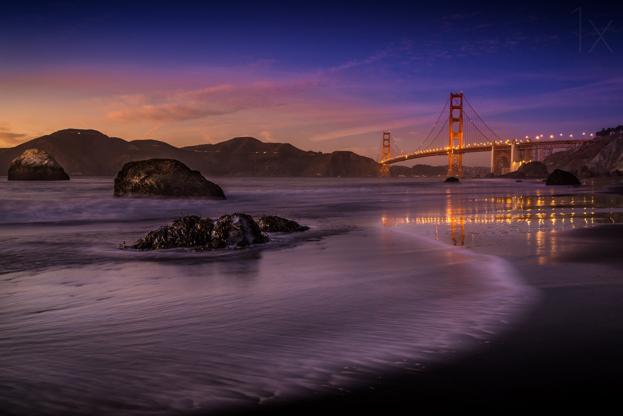 Golden Gate Bridge Fading Daylight Poster och Canvastavla