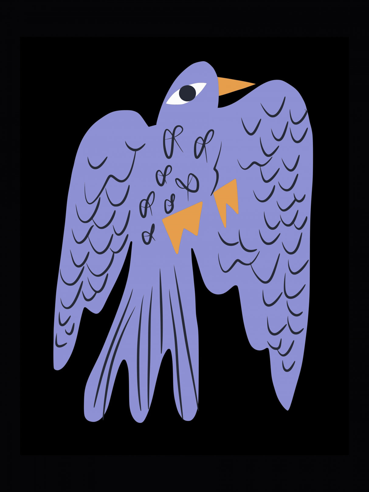 Blue Bird Poster och Canvastavla