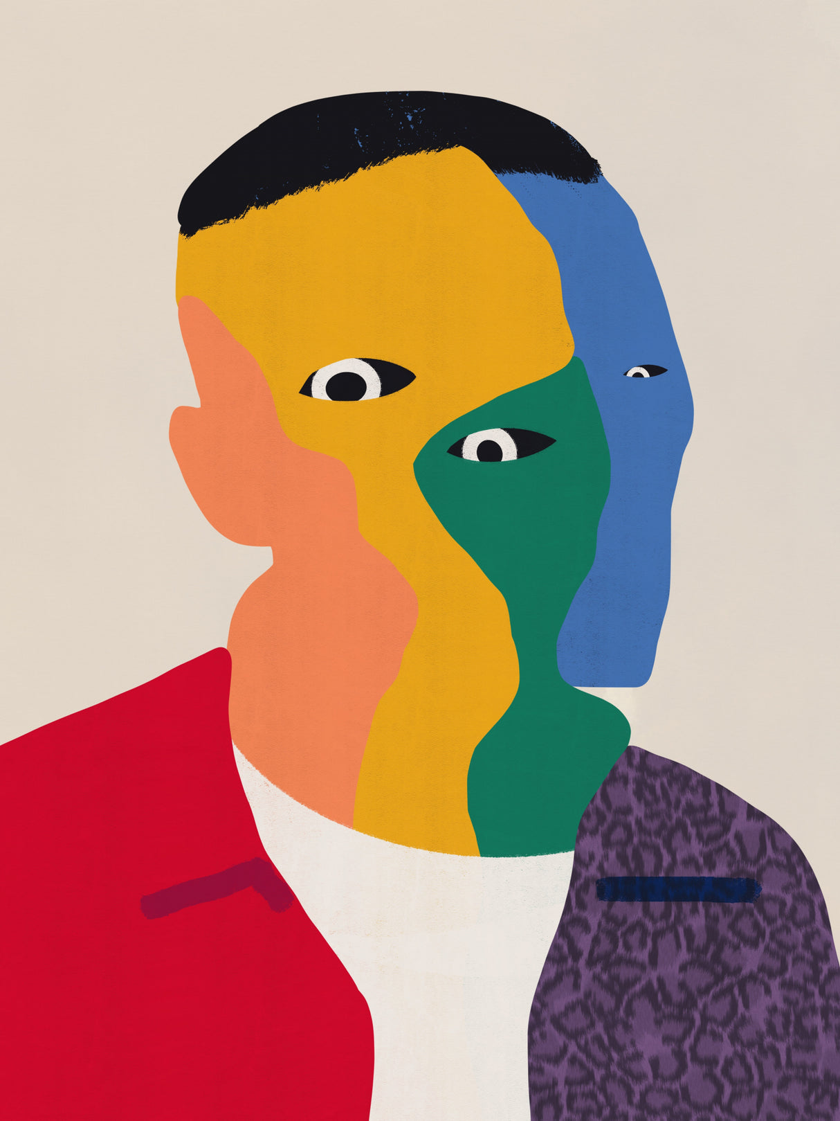 Colors of Personalities Portrait Poster och Canvastavla