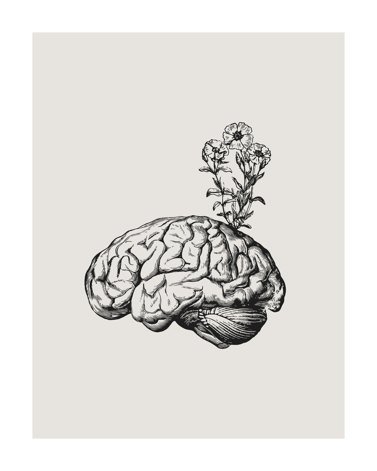 Brain Bloom Poster och Canvastavla