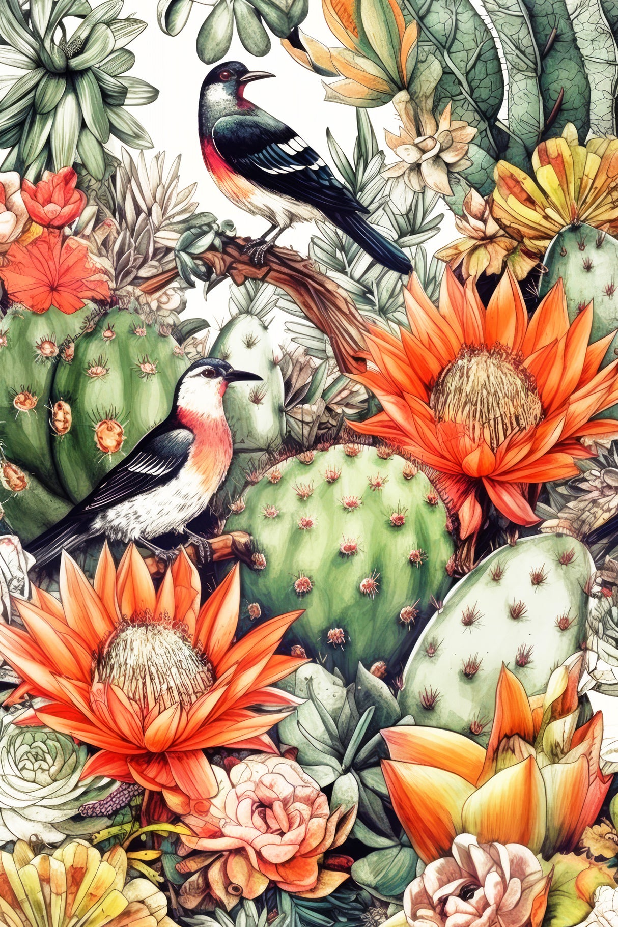 Succulents and cactus 7 Poster och Canvastavla