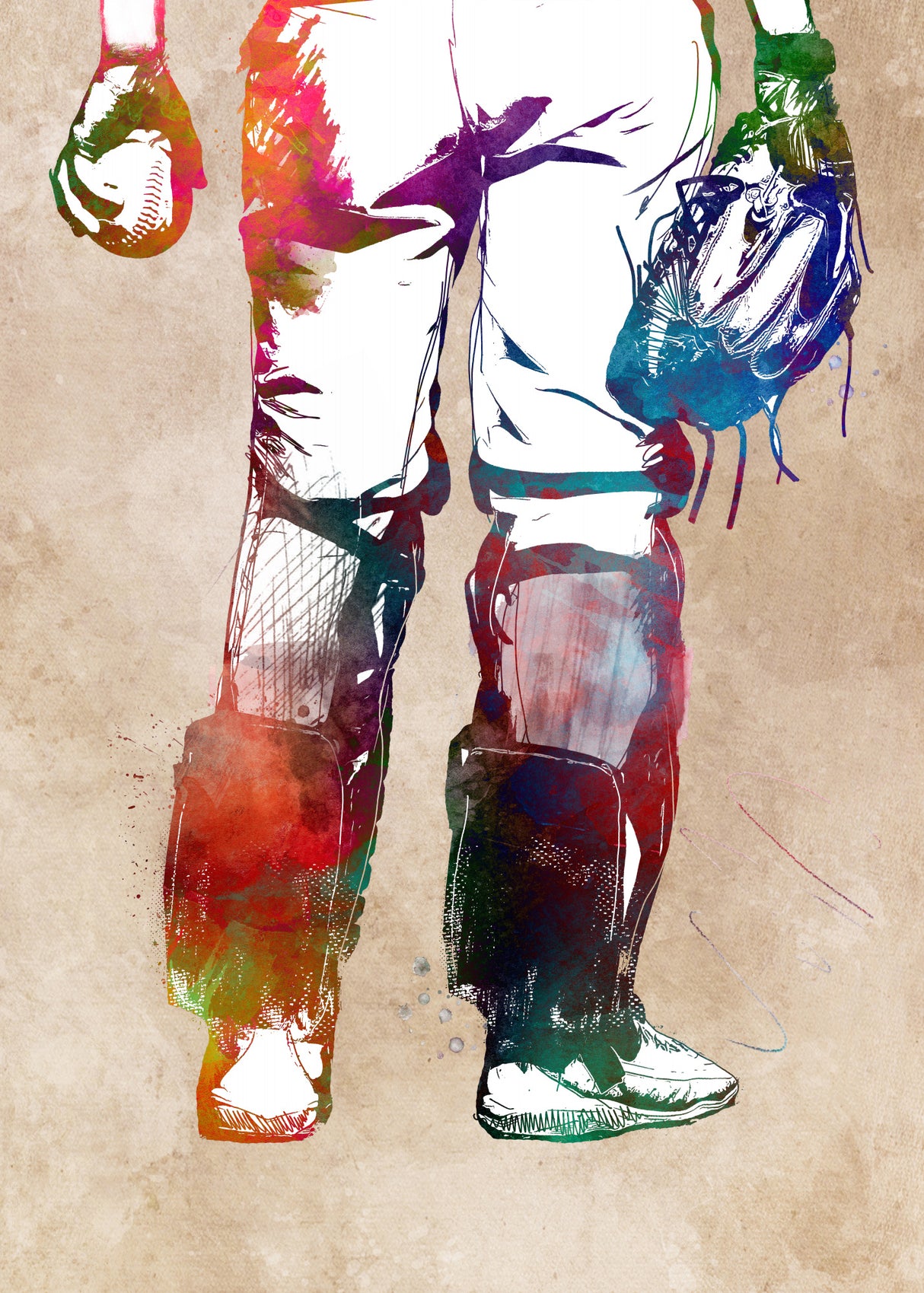 Baseball Sport Art 11 Poster och Canvastavla