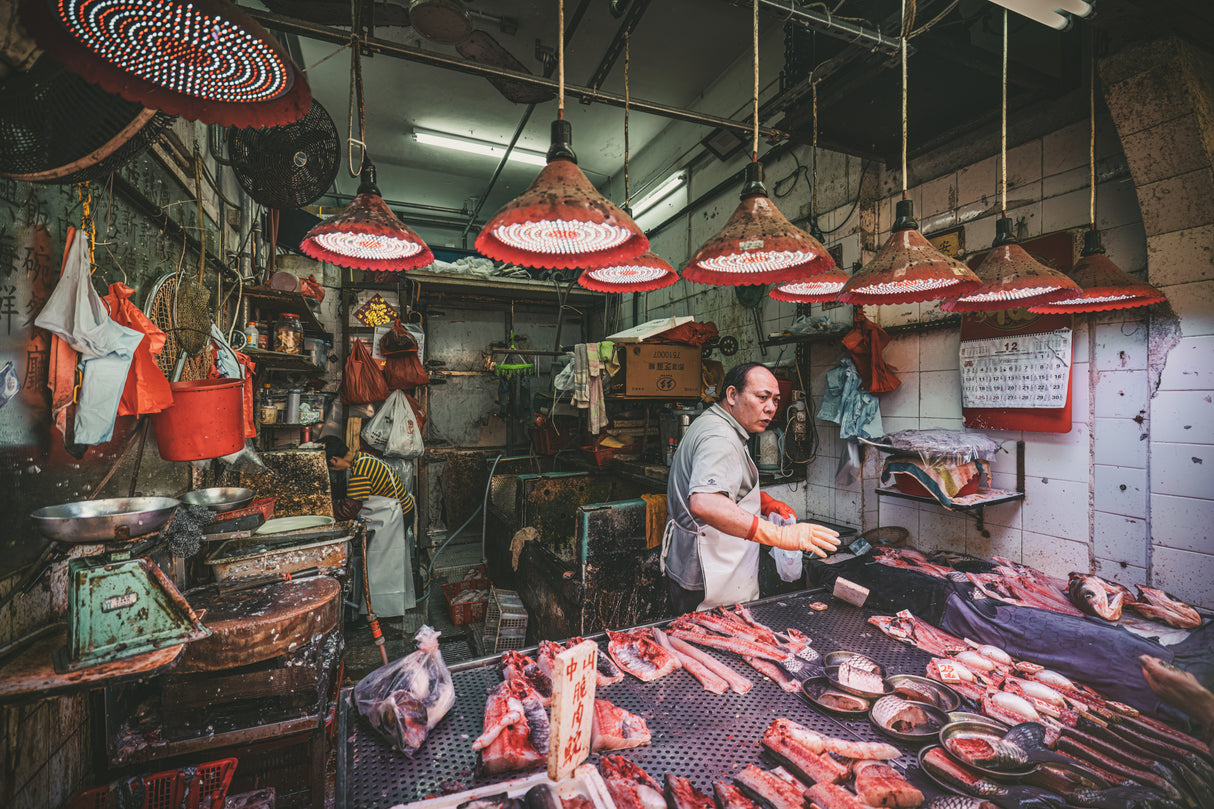 Fishmonger of HK Poster och Canvastavla