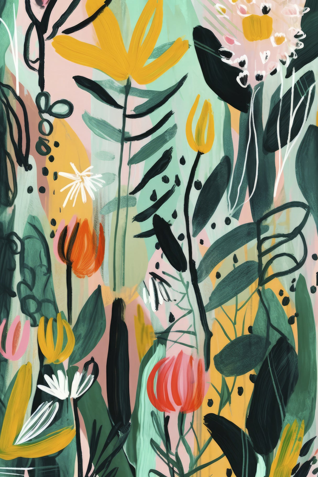Field Flowers Poster och Canvastavla