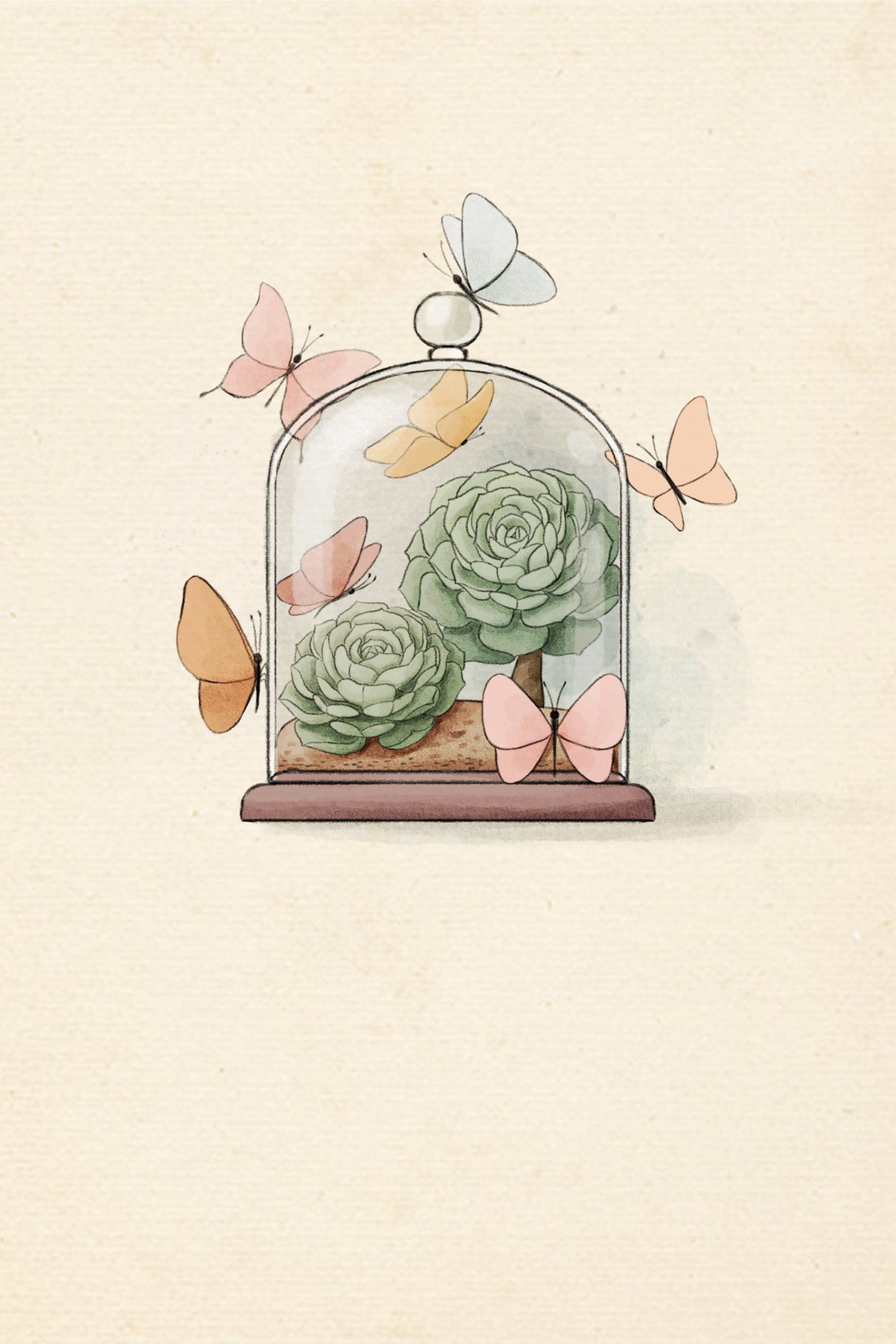 Succulent Fairy Plant Home Poster och Canvastavla