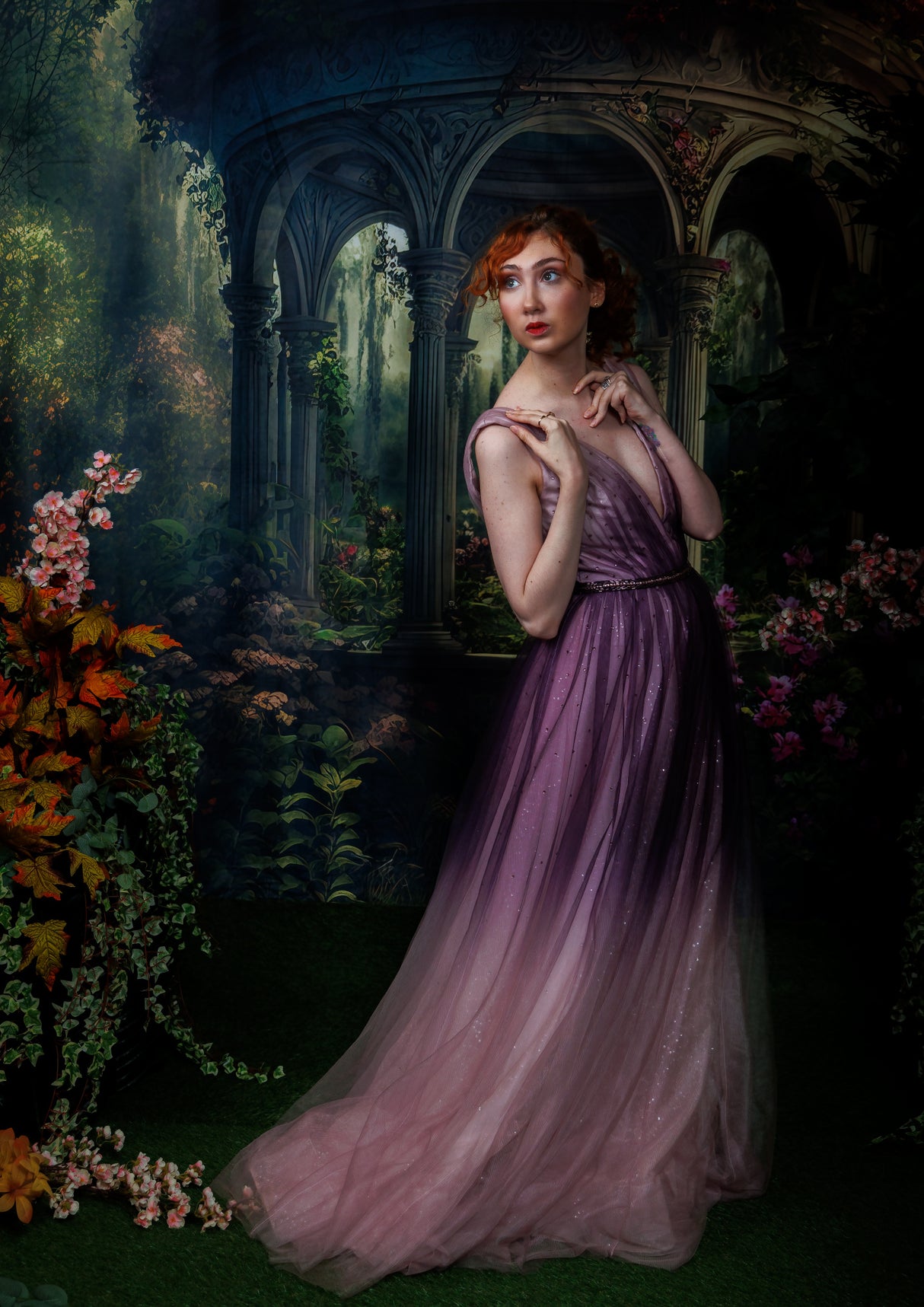 Young lady in garden Poster och Canvastavla