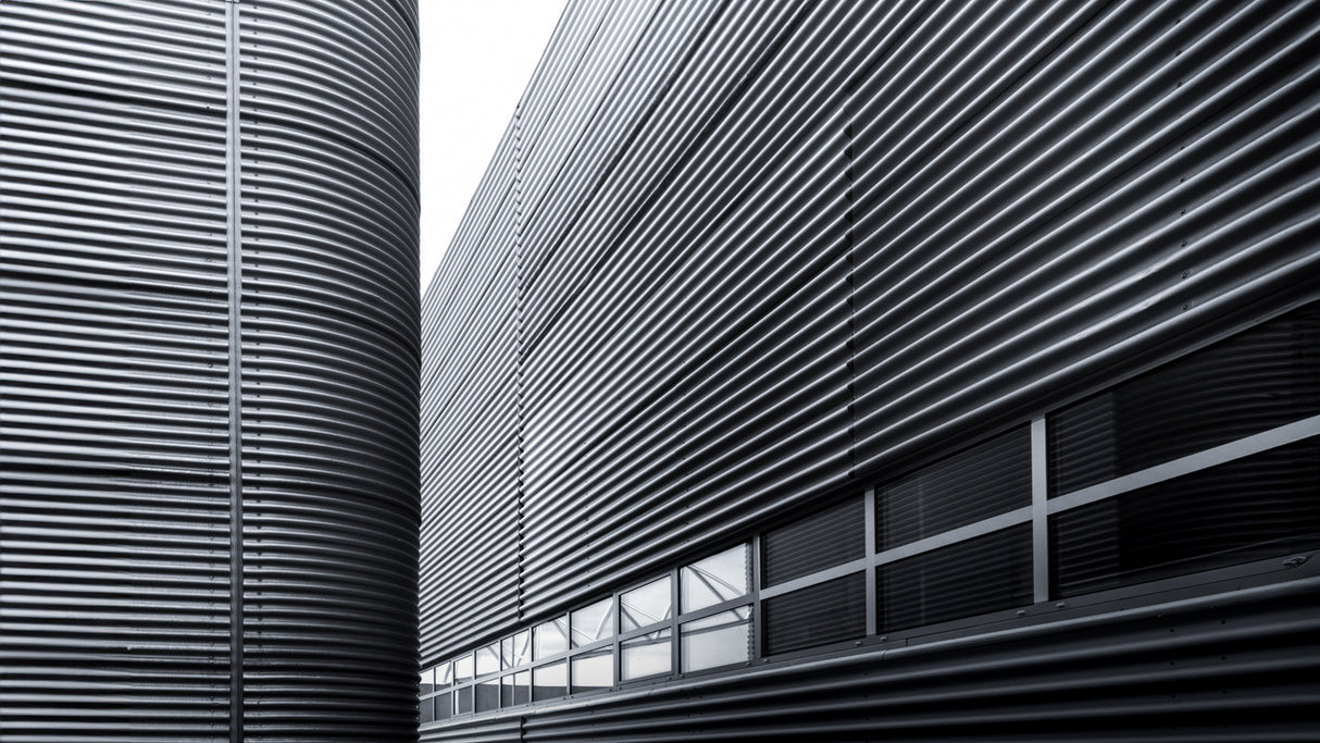 Corrugated metal facades Poster och Canvastavla