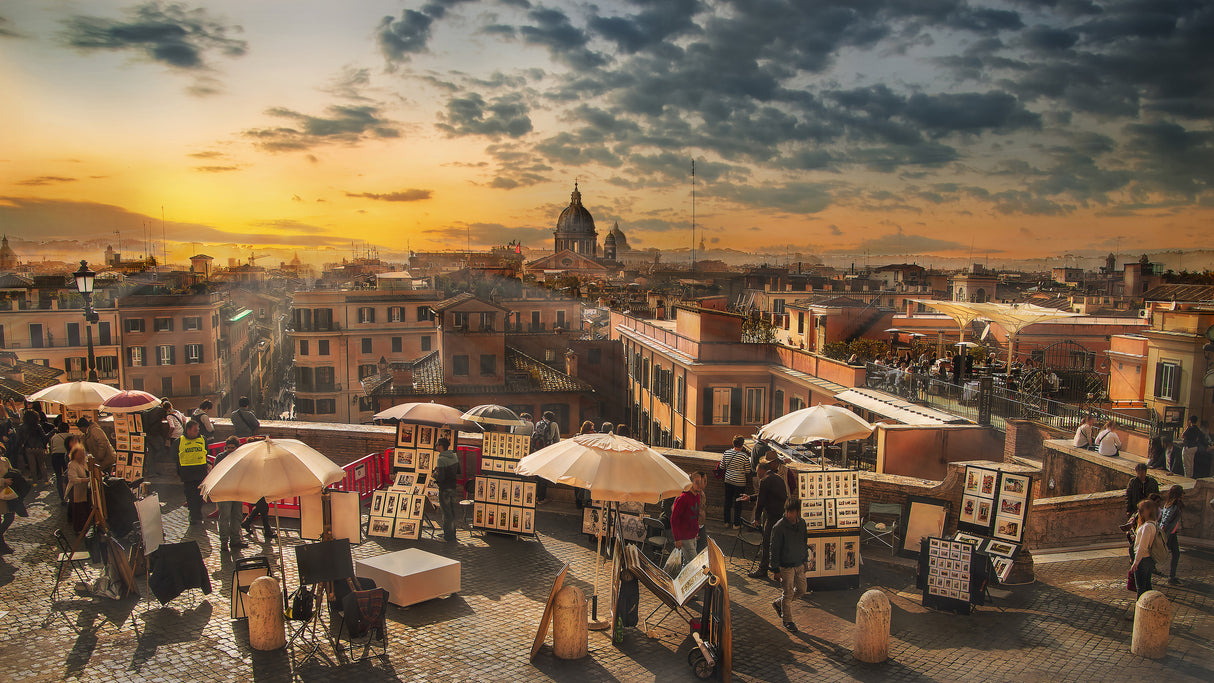 Skyline di Roma Poster och Canvastavla
