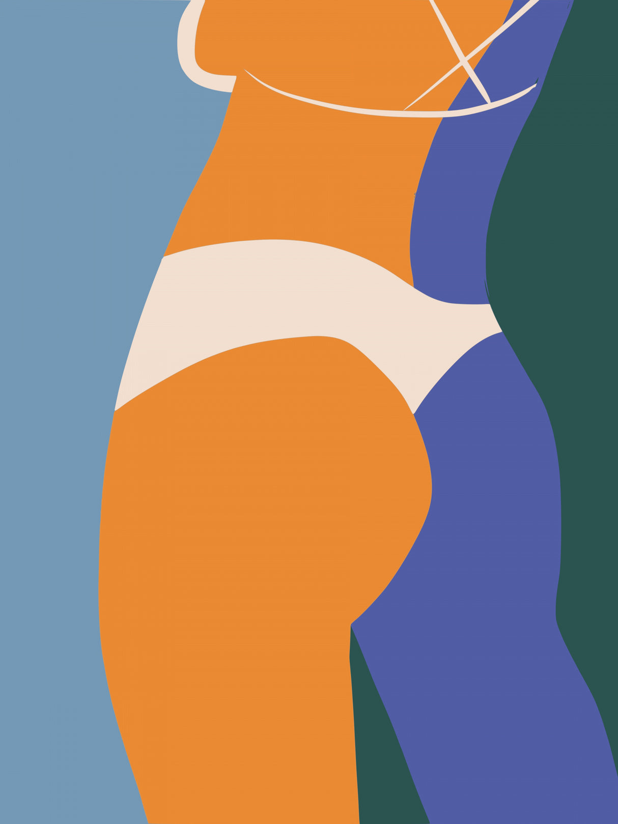 Summer Beach Body Poster och Canvastavla