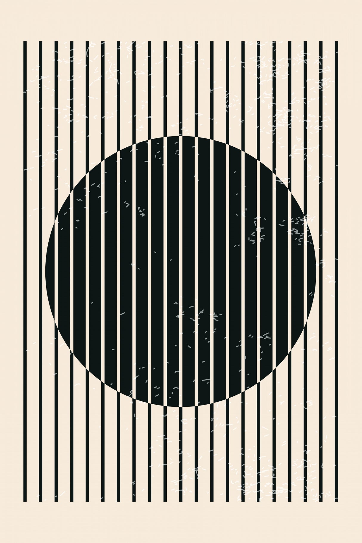 Black and White Geometric Shapes #1 Poster och Canvastavla