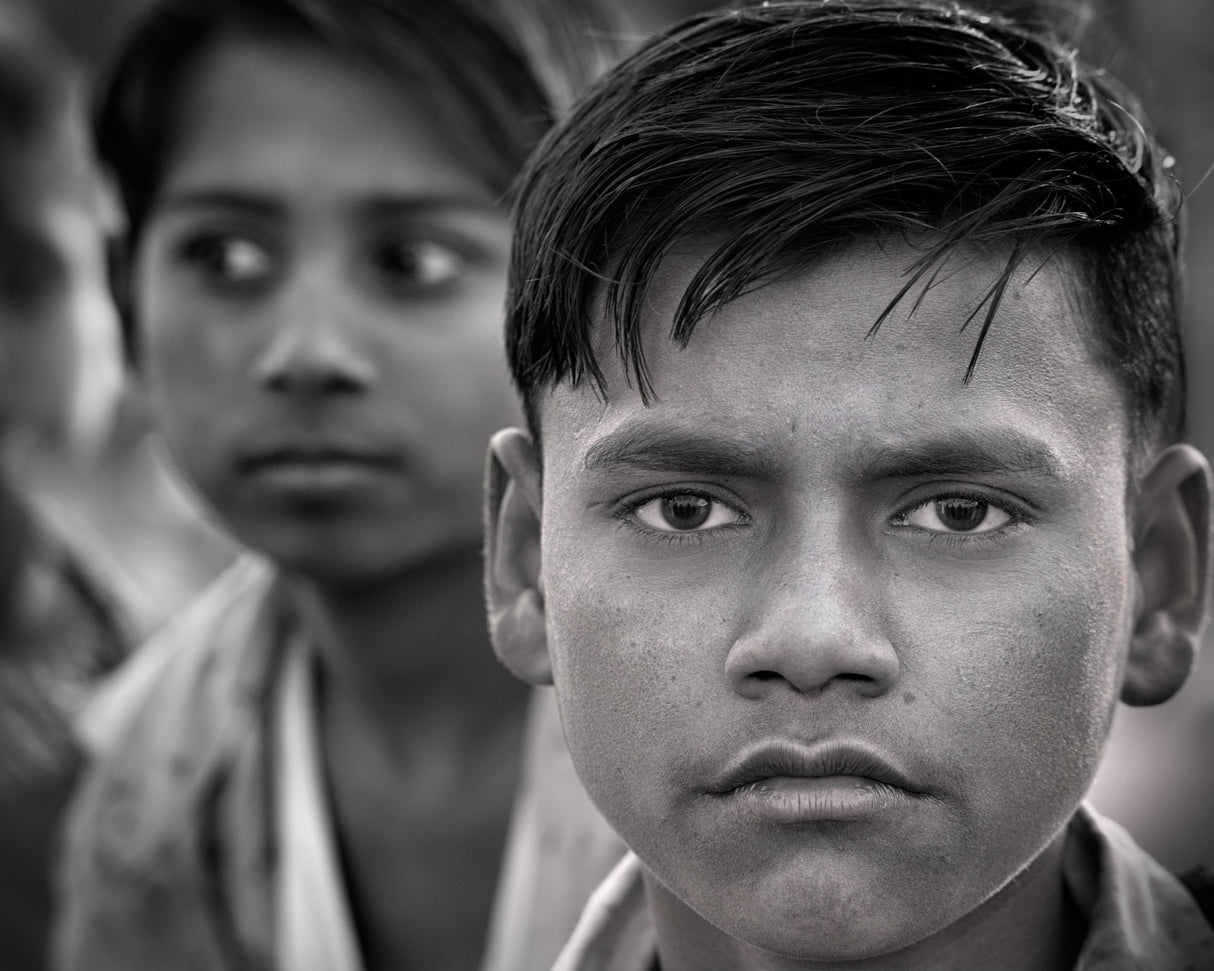 Boys in a village near New Delhi Poster och Canvastavla