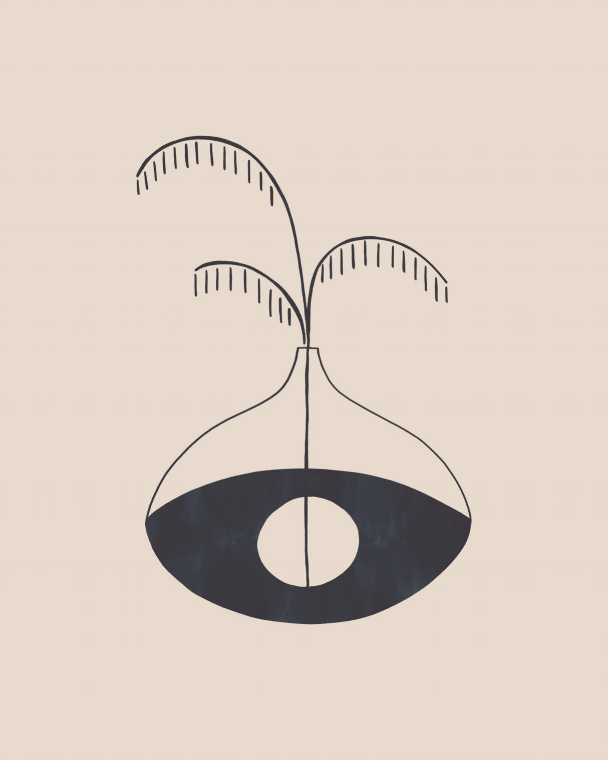 Evil Eye Vase Poster och Canvastavla