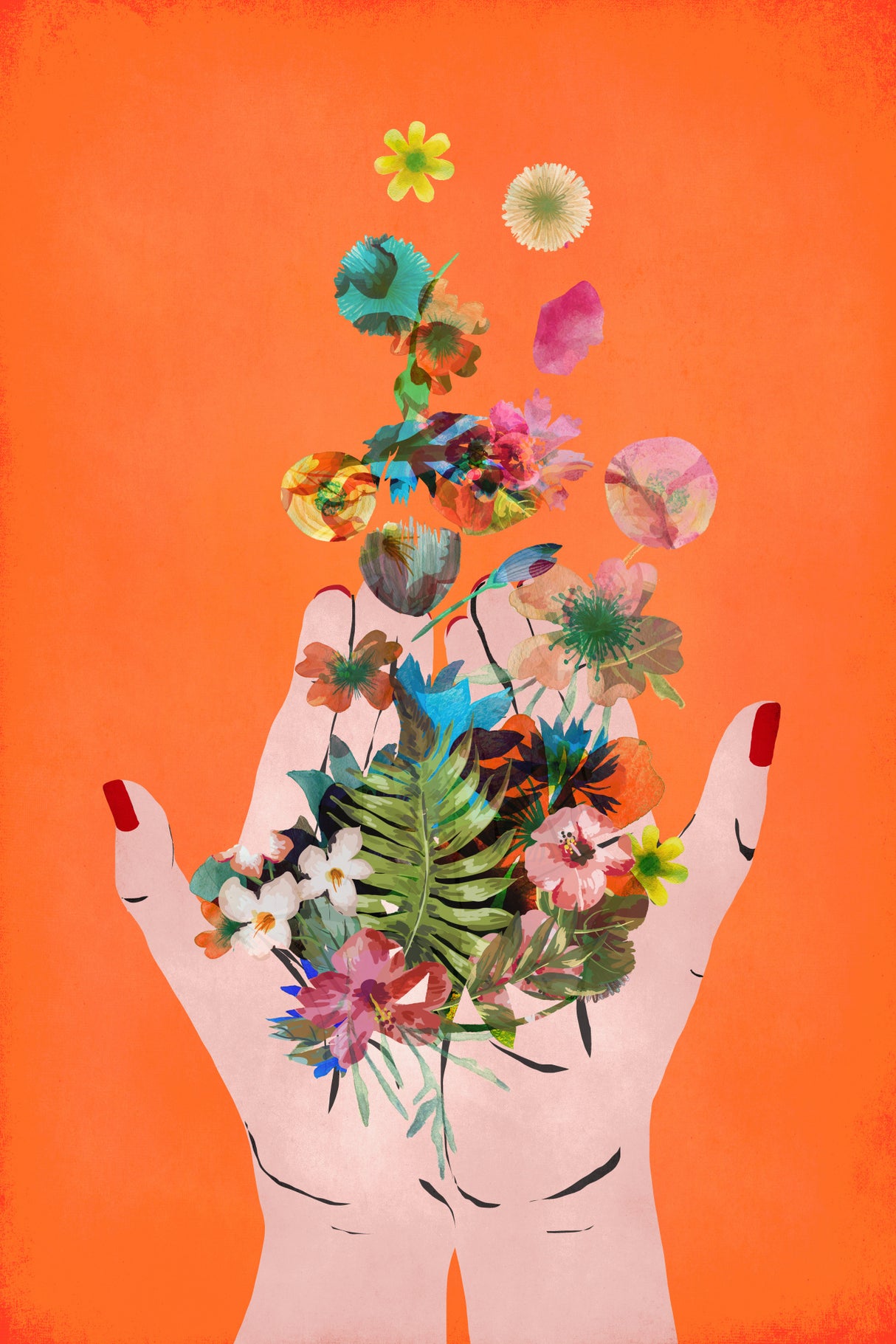 Frid`s Hand`s (Orange Version) Poster och Canvastavla