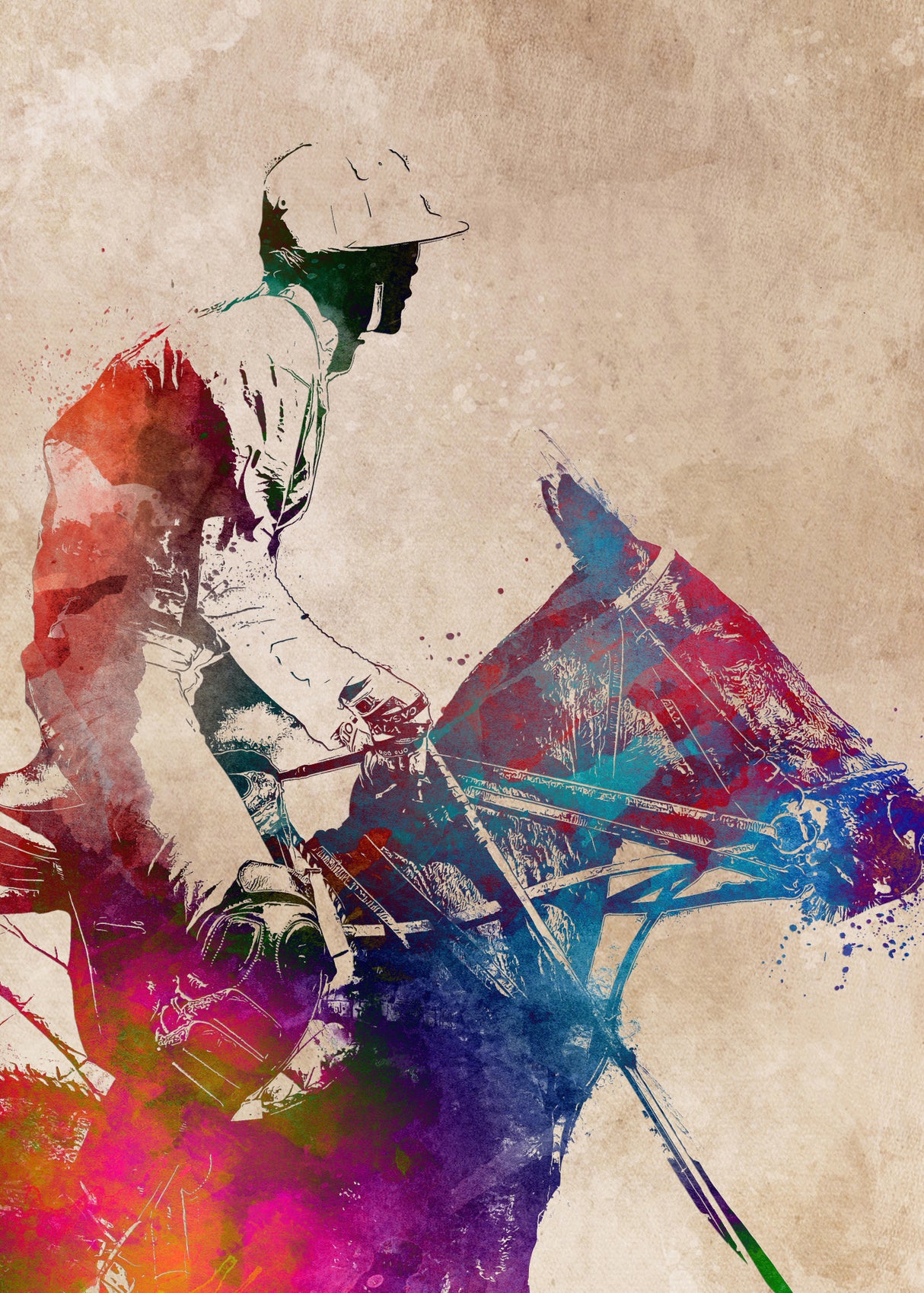 Horse Riding Sport Art (1) Poster och Canvastavla
