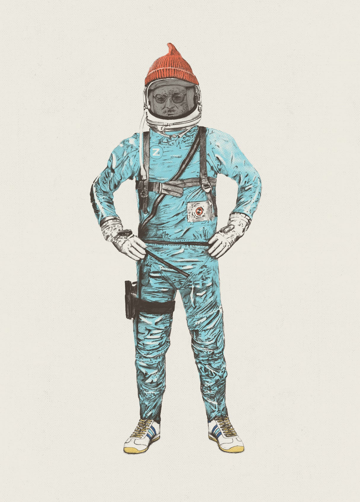 Zissou In Space Poster och Canvastavla