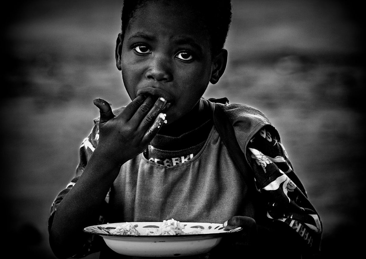 Eating rice - Benin Poster och Canvastavla
