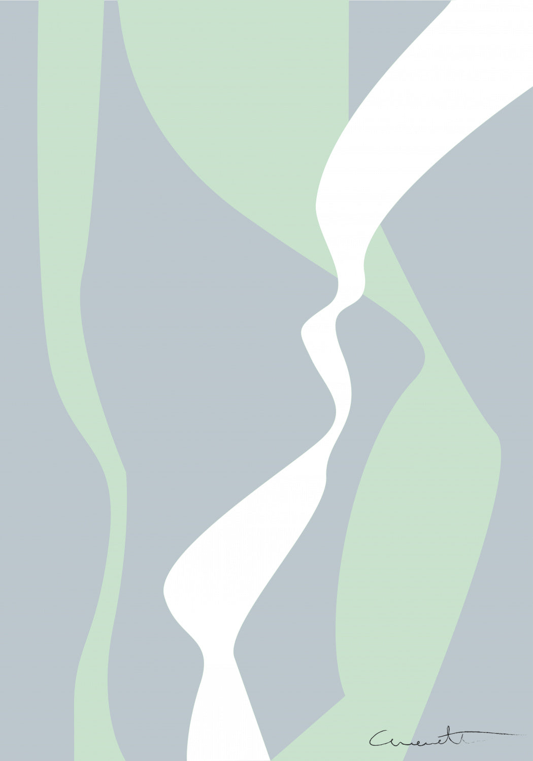 Wavy Tracks Poster och Canvastavla