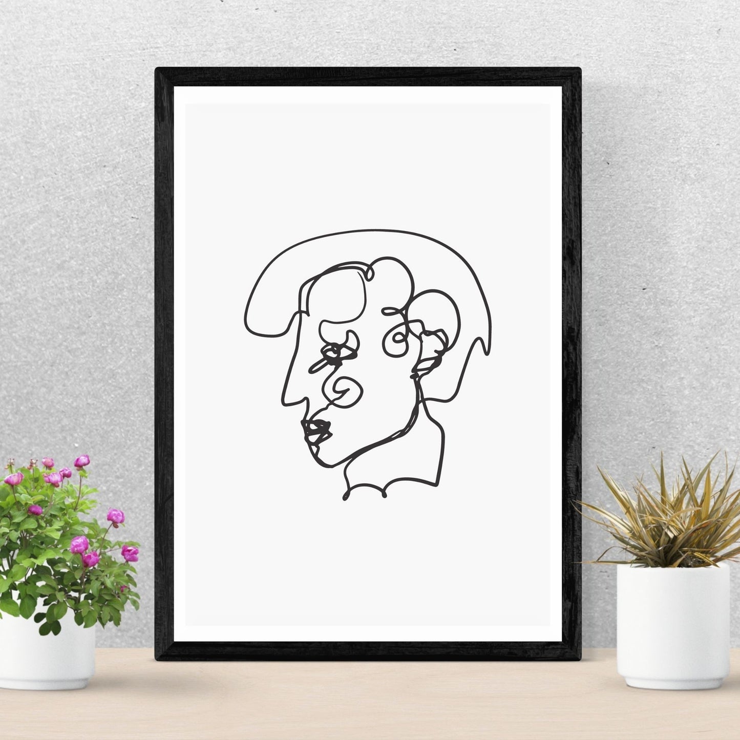 Line Art Grey poster