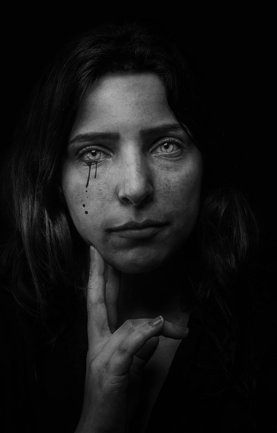 A bleeding portrait Poster och Canvastavla