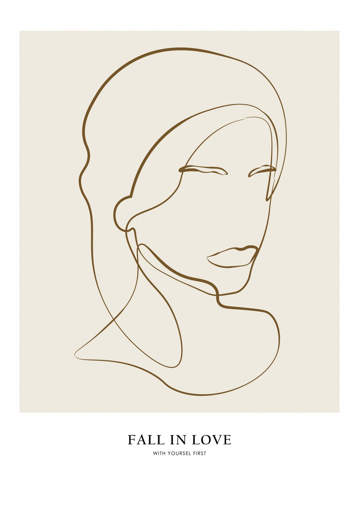 Woman portrait Poster och Canvastavla