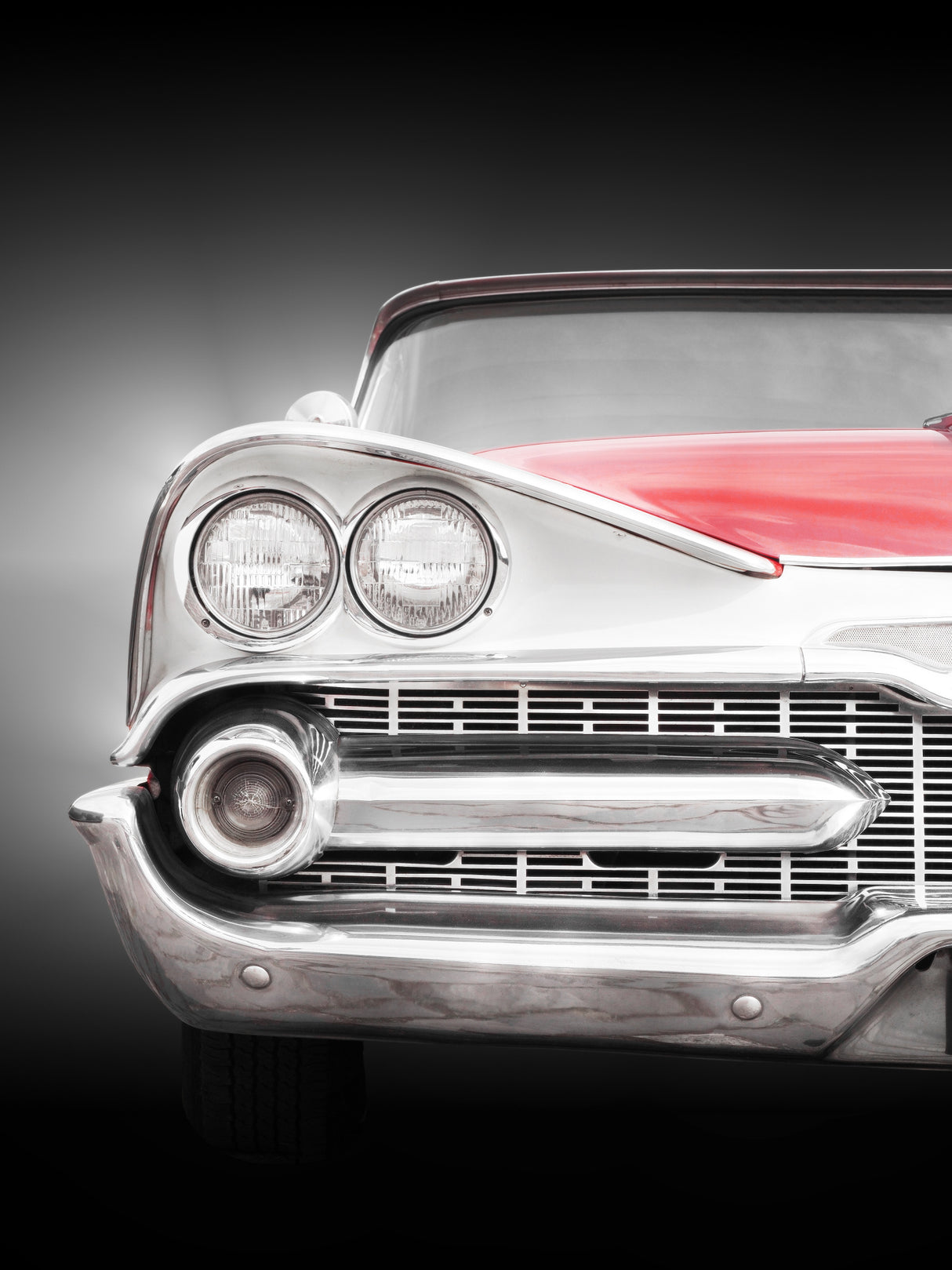 American classic car Coronet 1959 front view Poster och Canvastavla