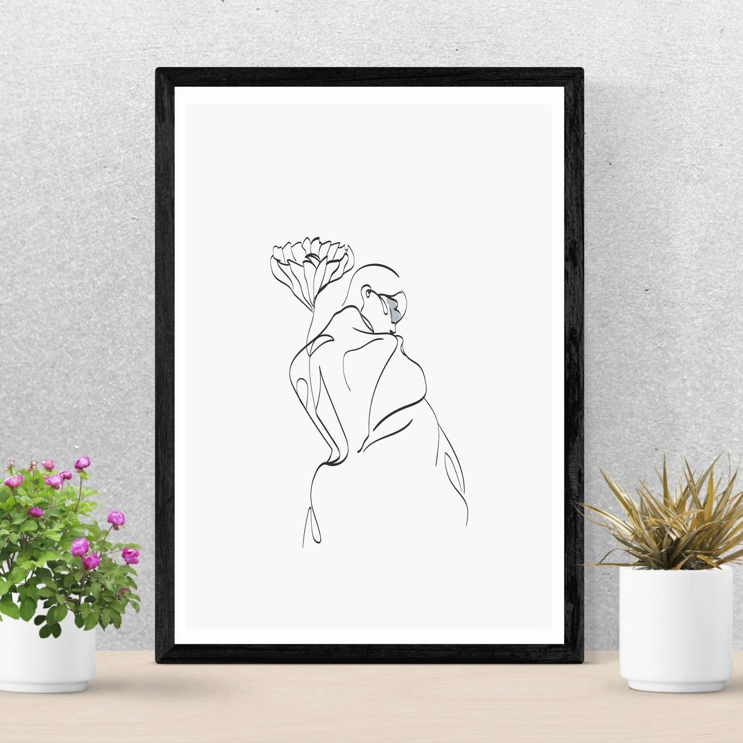 Line Art Grey poster