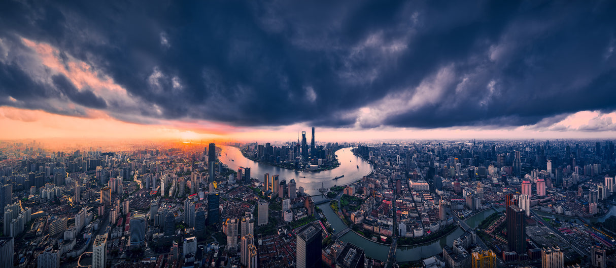 Shanghai in the cloud Poster och Canvastavla