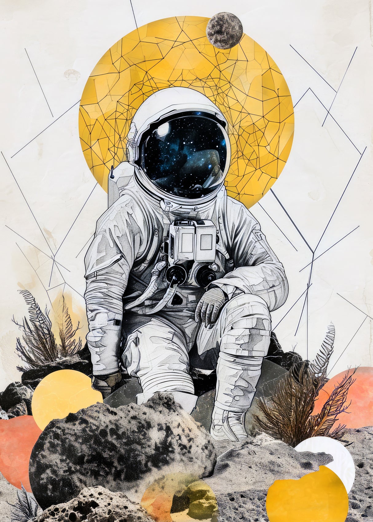 Woman Life Third Day On the Moon Poster och Canvastavla