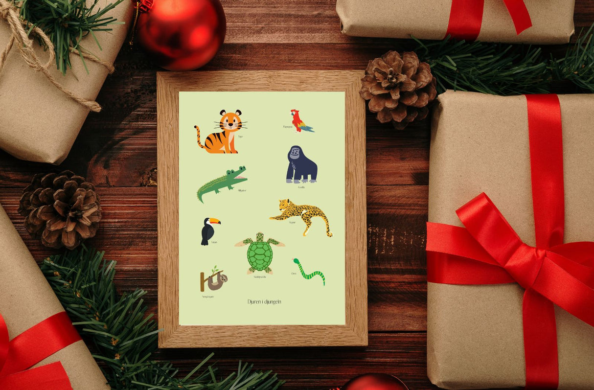 Djuren i djungeln - No.1 Kunskapsbarnposter