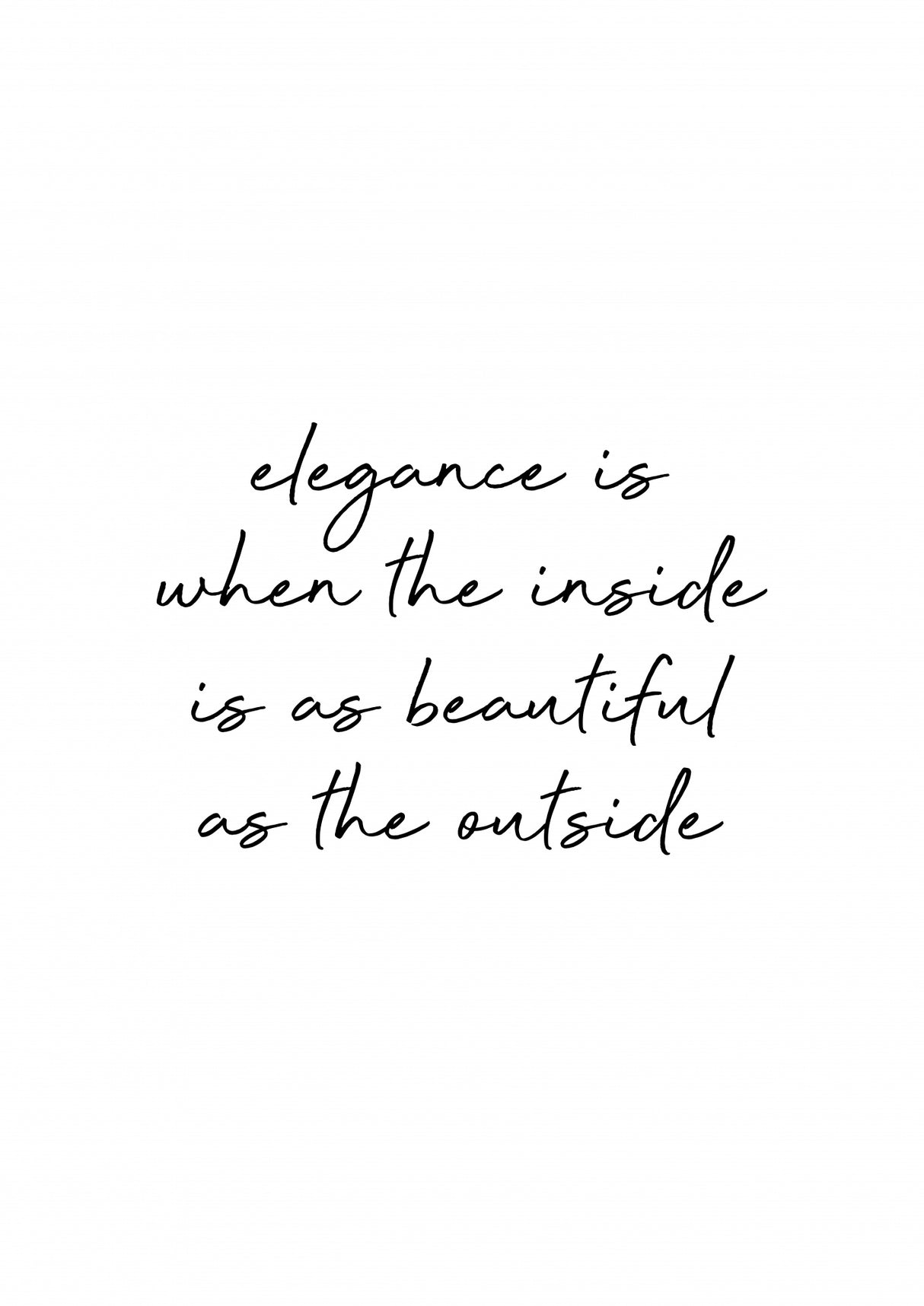 Elegance Quote Poster och Canvastavla