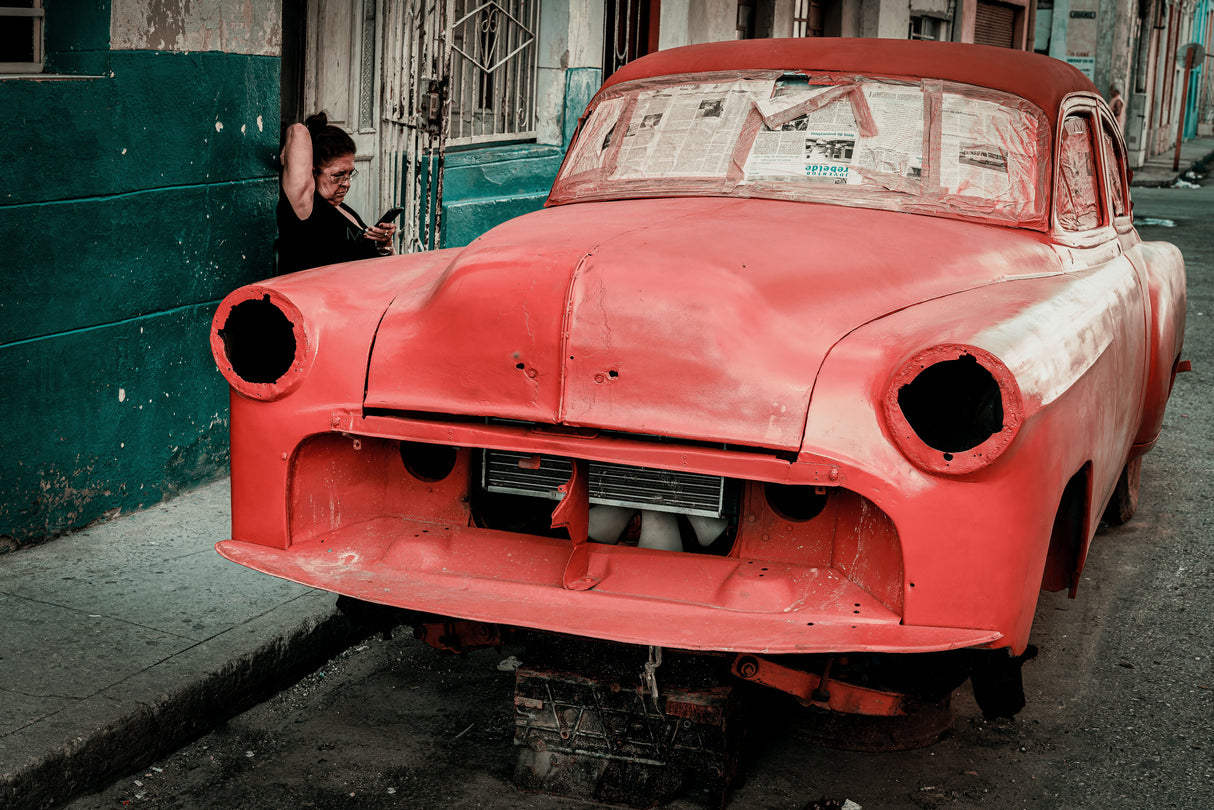 Red Car Poster och Canvastavla