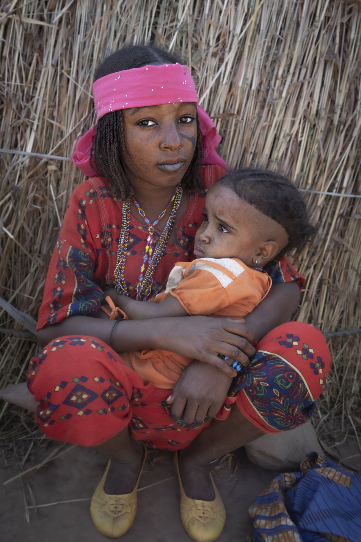 at a fulani village, in Faro Valley, Cameroon Poster och Canvastavla