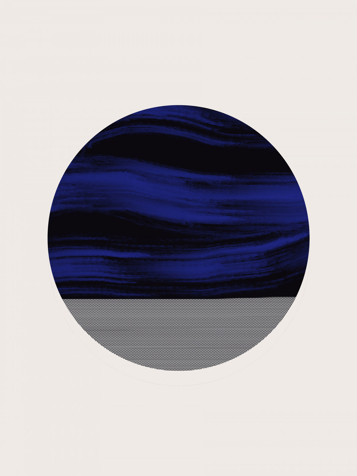 Blue Wavy Sphere Poster och Canvastavla