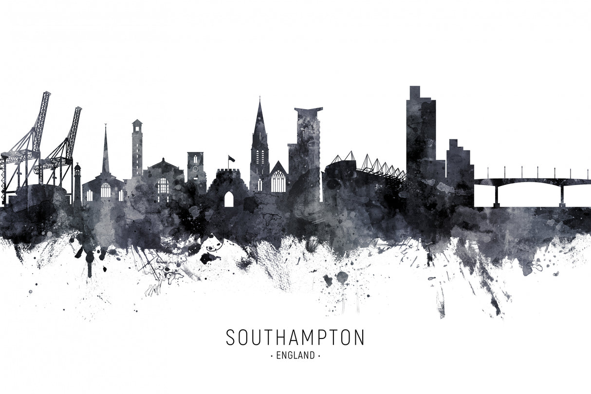 Southampton England Skyline Poster och Canvastavla