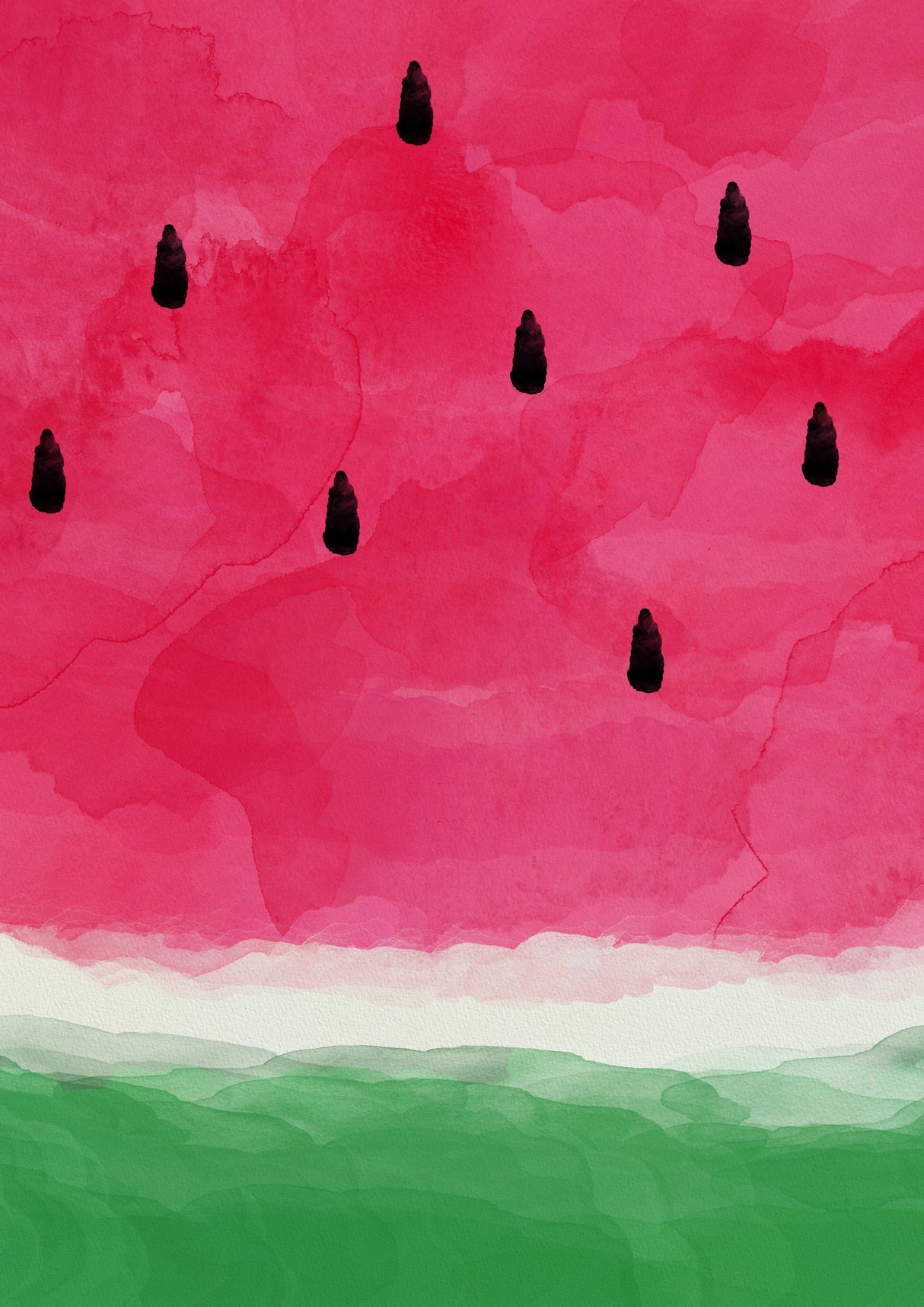Watermelon Abstract A0 Poster och Canvastavla