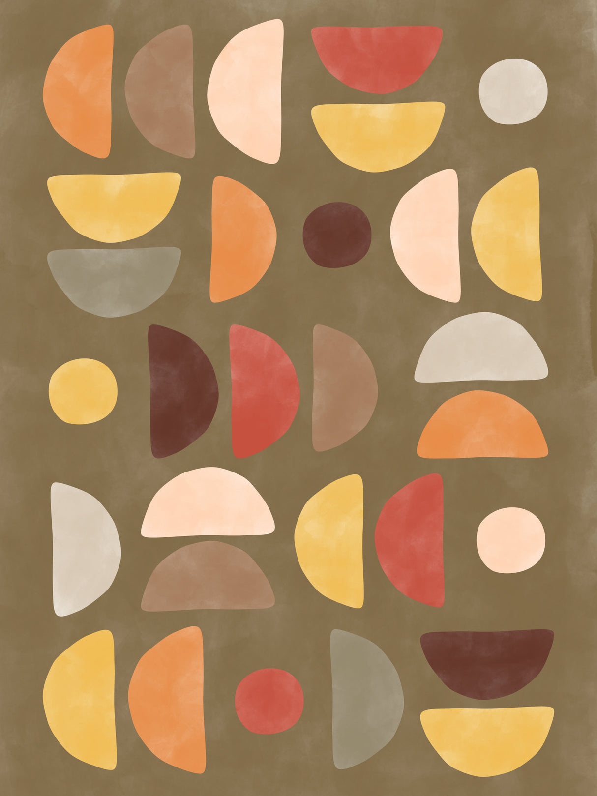 3x4 Aspectratioabstractyellow21 Poster och Canvastavla