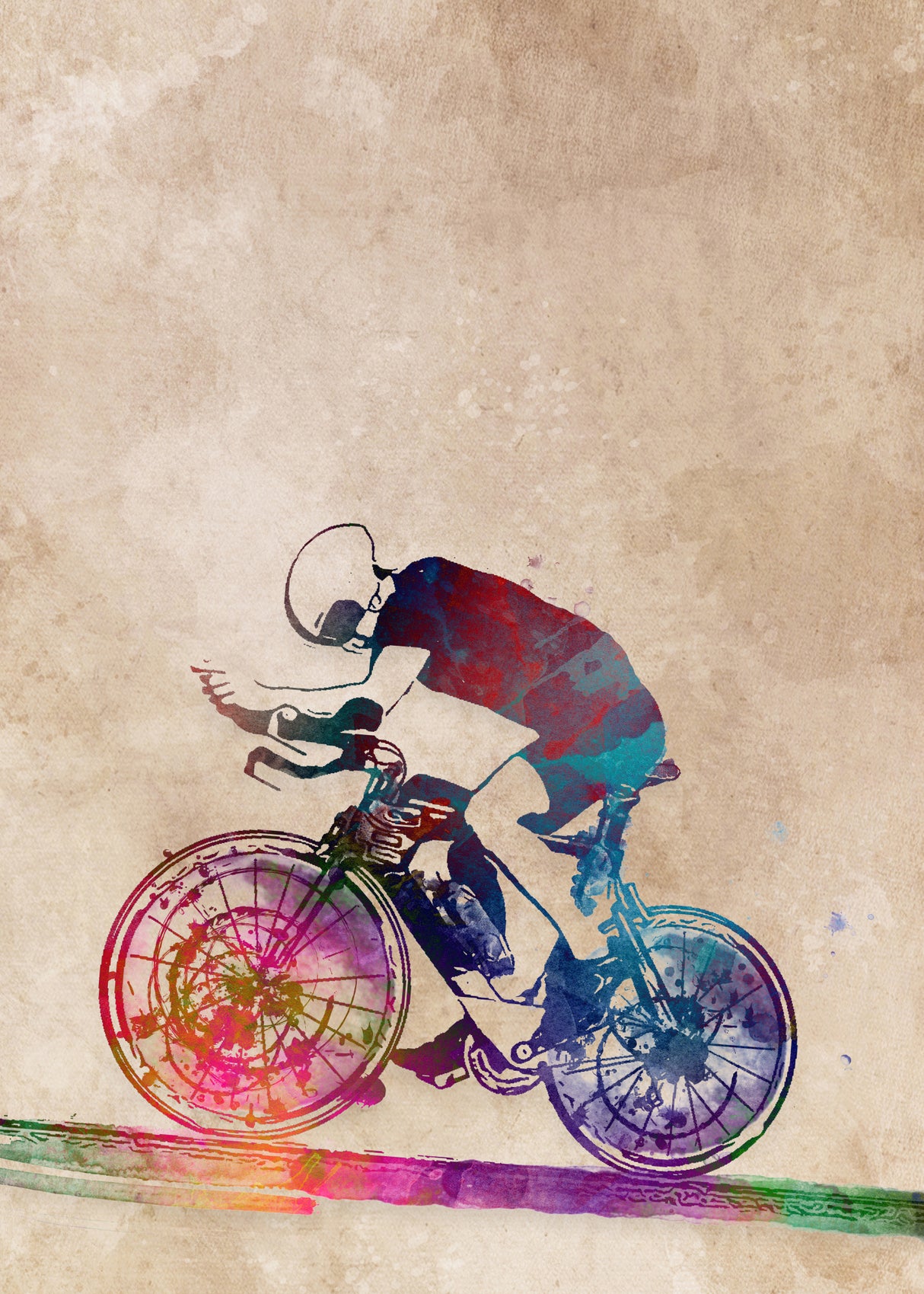 Cycling sport art 33 Poster och Canvastavla