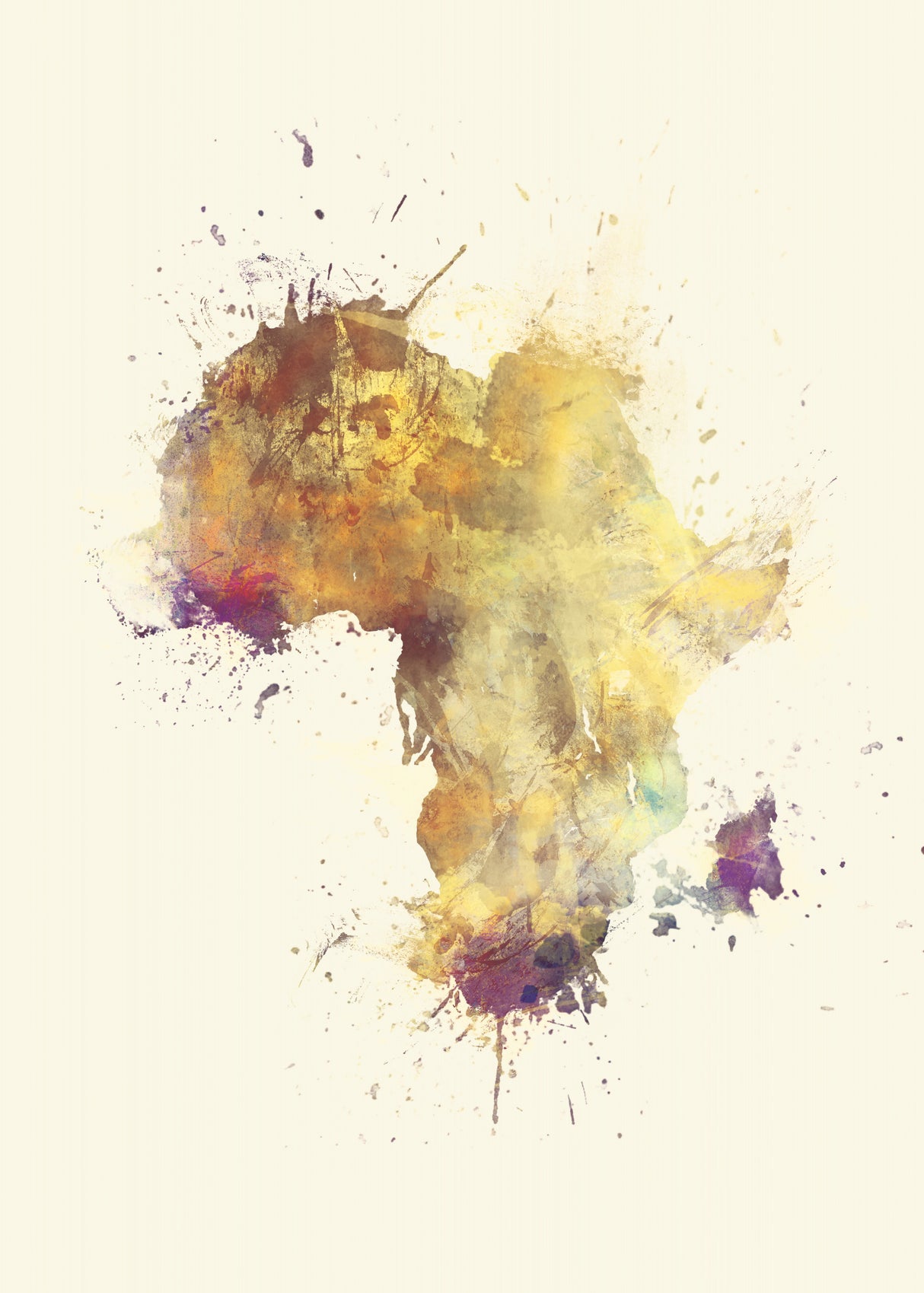 Africa Map Poster och Canvastavla