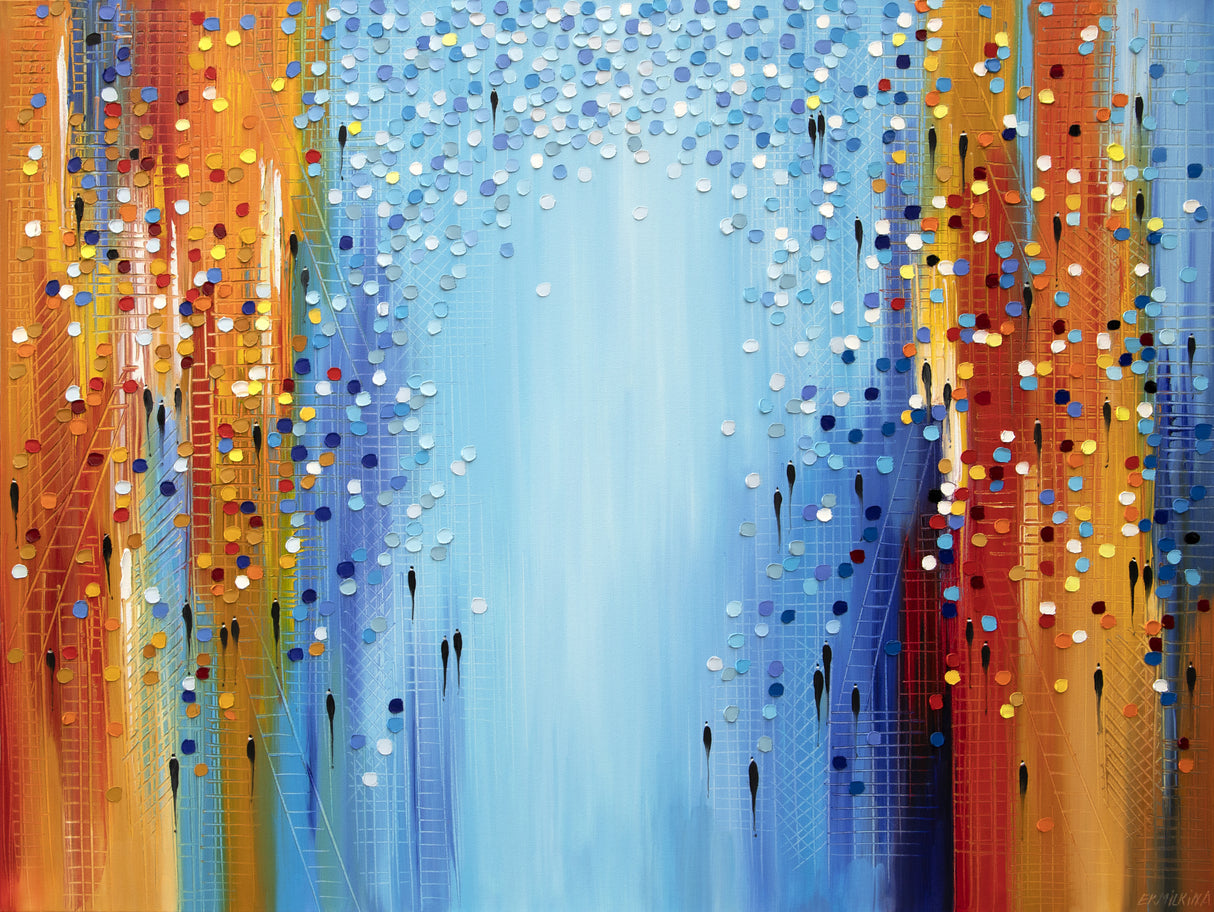 Colors of the City Mood Poster och Canvastavla