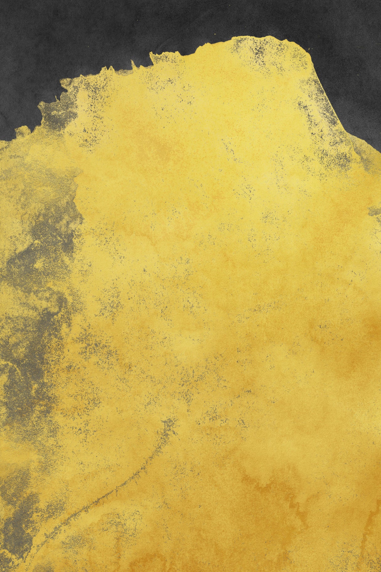 Minimal Landscape Black and Yellow 01 Poster och Canvastavla