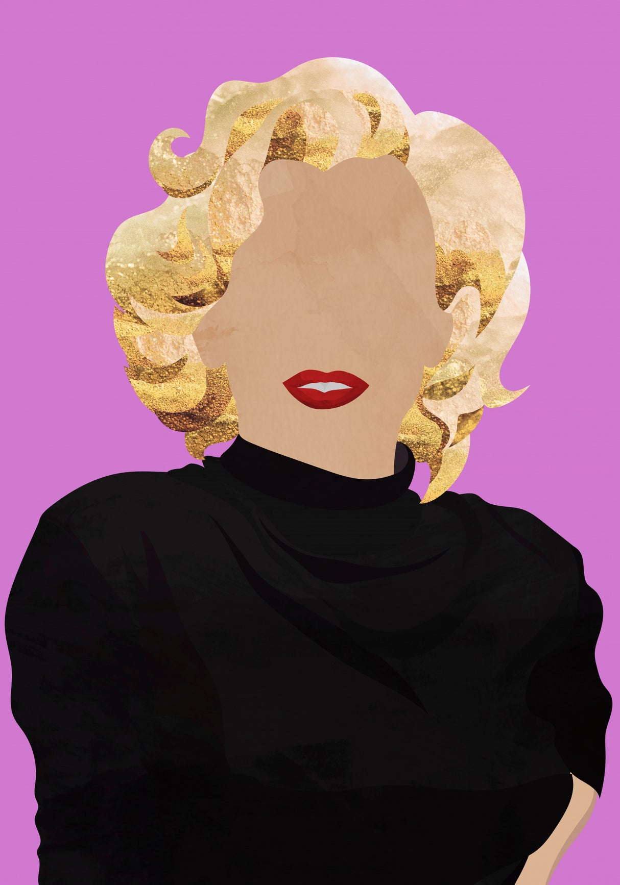 Faceless Marilyn Monroe Modern Art Poster och Canvastavla
